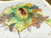 軟質桜島立体地質図
